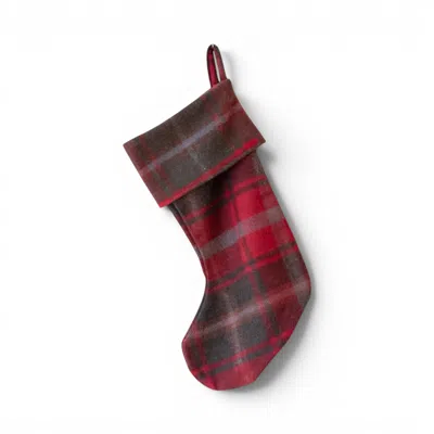 Loom & Cove Red Maple - 100% Wool Christmas Stocking