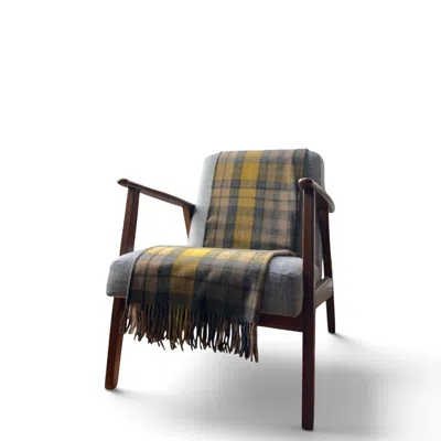 Loom & Cove Red Natural Buchanan - 100%  Recycled Wool Tartan Knee Blanket