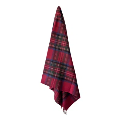Loom & Cove Red Royal Stewart - 100% Recycled Wool Tartan Blanket
