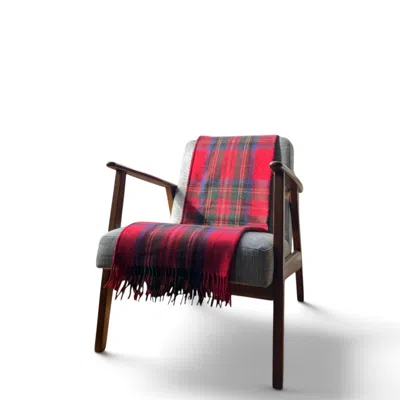 Loom & Cove Red Royal Stewart - 100% Recycled Wool Tartan Knee Blanket