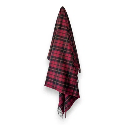 Loom & Cove Red Wallace - 100% Recycled Wool Tartan Blanket
