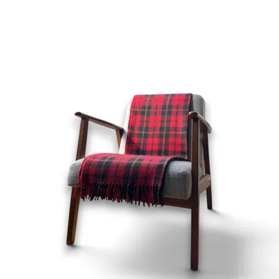 Loom & Cove Red Wallace - 100% Recycled Wool Tartan Knee Blanket