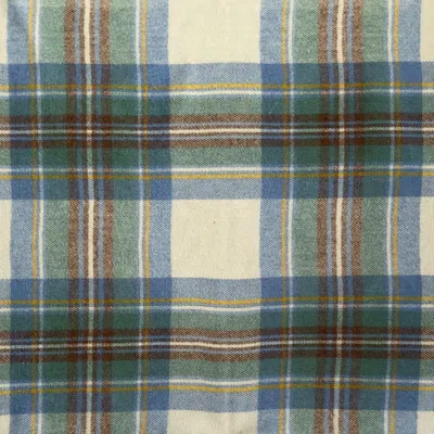 Loom & Cove Stewart Muted Blue - 100% Recycled Wool Tartan Knee Blanket In Multi