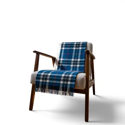 Loom & Cove Thomson Blue - 100% Recycled Wool Tartan Knee Blanket