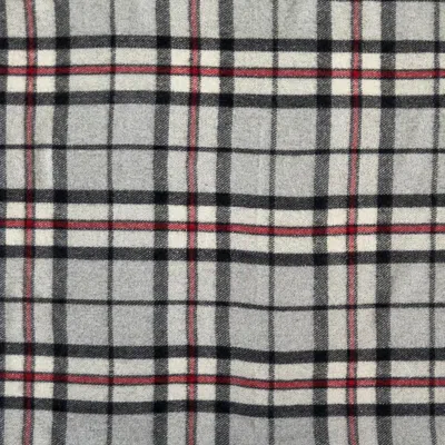 Loom & Cove Thomson Grey - 100% Recycled Wool Tartan Knee Blanket In Multi