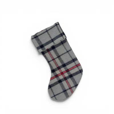 Loom & Cove Thomson Grey - 100% Wool Christmas Stocking In Gray
