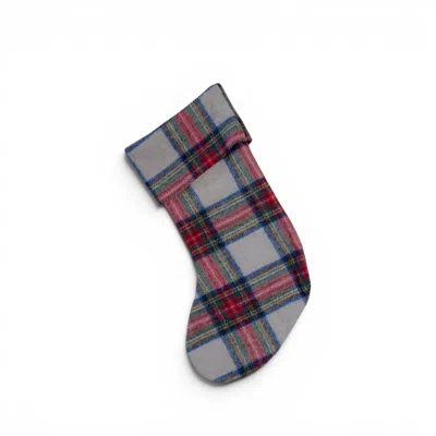 Loom & Cove White Stewart Dress - 100% Wool Christmas Stocking In Brown