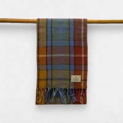 Loom & Cove Women's 100% Recycled Lambswool Scarf - Antique Buchanan In Brown