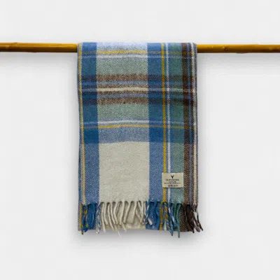 Loom & Cove Women's 100% Recycled Lambswool Scarf - Stewart Muted Blue