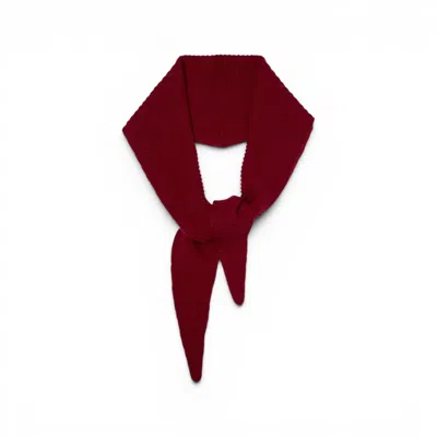 Loom & Cove Women's Purple 100% Cashmere Ribbed Triangle Scarf - Plum