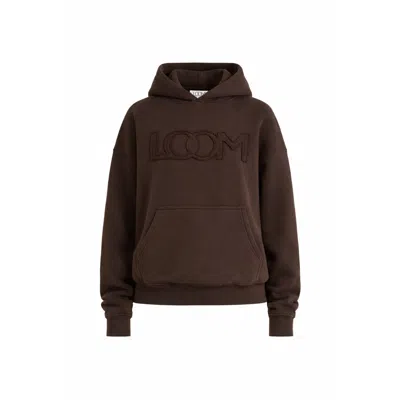 Loom Archives Women's Brown Loom Applique Washed Hoodie