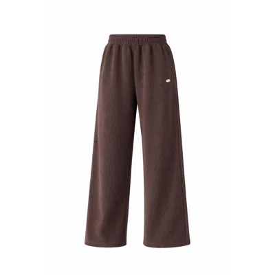 Loom Archives Women's Brown Loom Waffle Wide Leg Trousers