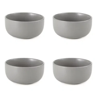 Loom + Forge Ren 4-pc. Stoneware Cereal Bowl In Gray