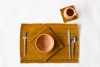 Loom Imports Handwoven Wool Placemat Set In Gold