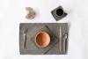 Loom Imports Handwoven Wool Placemat Set In Gray