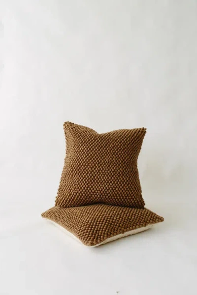 Loom Imports Nub Wool Pillow In Brown