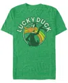 Looney Tunes Men's Lucky Duck Short Sleeve T-shirt In Kelly Heather