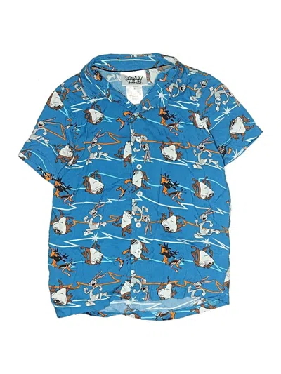 Pre-owned Looney Tunes Kids' Short Sleeve Polo Shirt In Blue