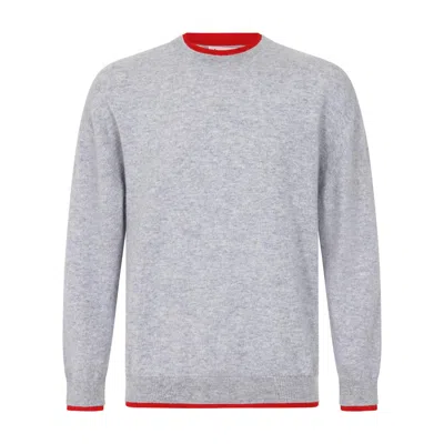 Loop Cashmere Mens Cashmere Crew Neck Sweater In Quarry Grey