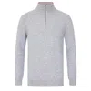 Loop Cashmere Mens Cashmere Half Zip Sweater In Quarry Grey In Grey