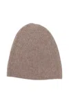 Loop Cashmere Gerippte Beanie In Brown