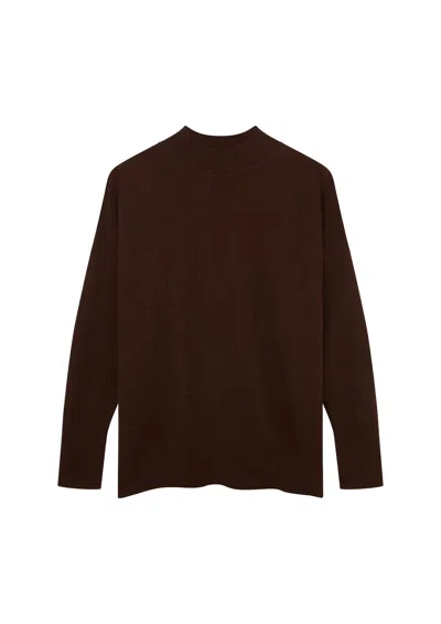 Loop Cashmere Women's Cashmere Links Turtle Neck Sweater In Americano Brown