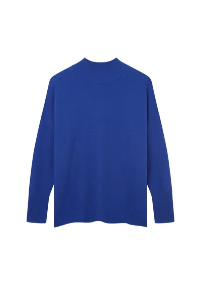 Loop Cashmere Women's Cashmere Links Turtle Neck Sweater In Lapis Blue