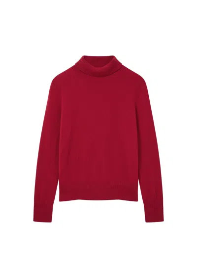 Loop Cashmere Women's Cashmere Polo Neck Sweater In Garnet Red