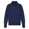 Loop Cashmere Women's Cashmere Polo Neck Sweater In Midnight Blue In Blue