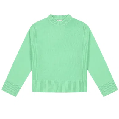 Loop Cashmere Women's Cropped Cashmere Sweatshirt In Apple Green