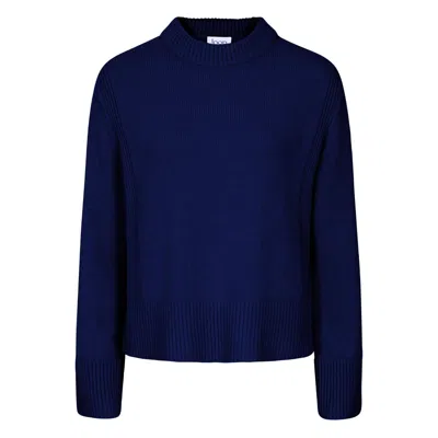 Loop Cashmere Women's Cropped Cashmere Sweatshirt In Midnight Blue