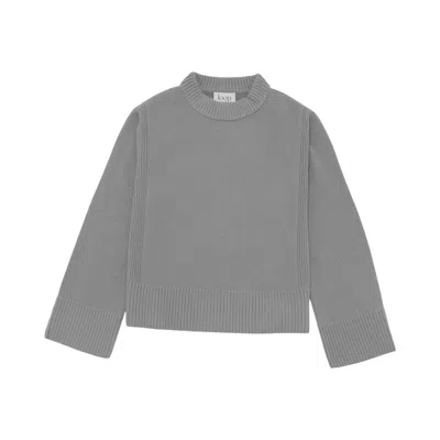 Loop Cashmere Women's Cropped Cashmere Sweatshirt In Quarry Grey In Gray