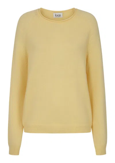 Loop Cashmere Women's Featherweight Sweater In Glow Yellow