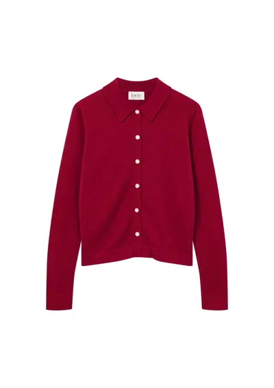 Loop Cashmere Women's Knitted Shirt In Garnet Red In Burgundy