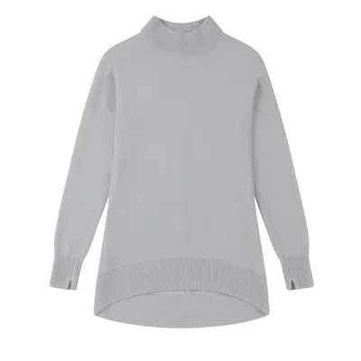 Loop Cashmere Women's Lofty Relaxed Turtleneck Sweater In Frost Grey
