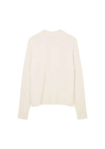 Loop Cashmere Women's Neutrals The Luxe Turtle Neck In Feather In White