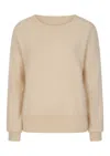 Loop Cashmere Women's Neutrals / White Brushed Cashmere Sweater In Porcelaine White In Neutral