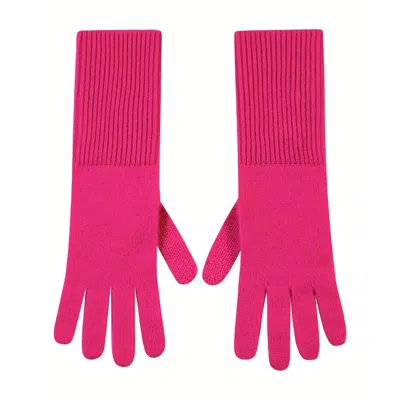 Loop Cashmere Women's Pink / Purple Cashmere Glove In Cherry Pink