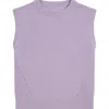 Loop Cashmere Women's Pink / Purple Ribbed Detail Lofty Cashmere Tank In Lilac