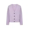 Loop Cashmere Women's Purple Cashmere Lofty Cardigan In Siberian Lilac In Purple