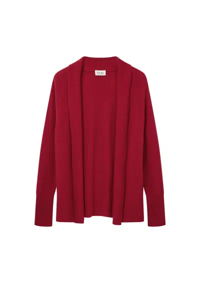 Loop Cashmere Women's Relaxed Edge To Edge Cardigan In Garnet Red