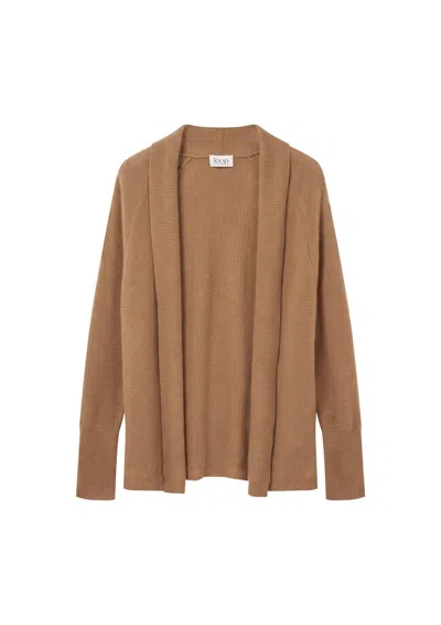 Loop Cashmere Women's Relaxed Edge To Edge Cardigan In Harvest Brown