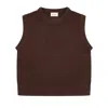 Loop Cashmere Women's Ribbed Detail Lofty Cashmere Tank In Americano Brown In Brown