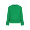 Loop Cashmere Women's Ribbed Detail Lofty Crew Sweatshirt In Billiard Green In Green