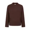 Loop Cashmere Women's Ribbed Detail Lofty Crew Sweatshirt In Bronzed Brown In Brown