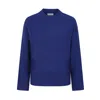 Loop Cashmere Women's Ribbed Detail Lofty Crew Sweatshirt In Sodalite Blue In Blue