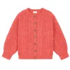 Loop Cashmere Women's Silk Cashmere Blend Cable Cardigan In Geranium Red