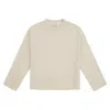 Loop Cashmere Women's White Ribbed Detail Lofty Crew Sweatshirt In Chalk