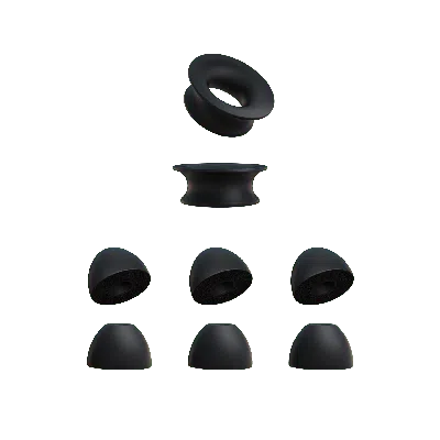 Loop Earplugs Loop Foam Ear Tips + Loop Mute In Black