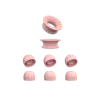 Loop Earplugs Quiet 1 Ear Tips + Loop Mute In Calm Pink